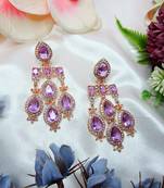 Purple designer premium festive wear earrings