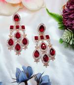 Maroon designer premium festive wear earrings