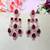 Maroon designer premium festive wear earrings