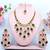 Green designer premium festive wear necklace set