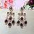 Green designer premium festive wear earrings