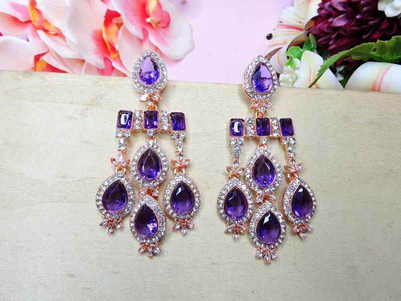 Blue designer premium festive wear necklace set