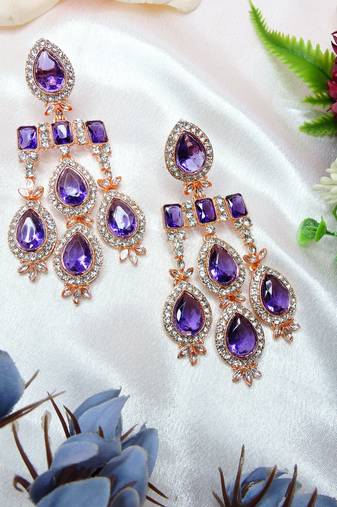 Blue designer premium festive wear earrings