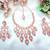 Pink designer premium festive wear necklace set
