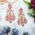 Pink designer premium festive wear necklace set