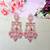 Pink designer premium festive wear necklace set