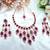 Purple designer premium festive wear necklace set