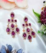 Purple designer premium festive wear earrings