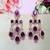 Purple designer premium festive wear earrings
