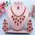 Pink designer premium festive wear necklace set