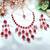 Pink designer premium festive wear necklace set