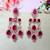 Pink designer premium festive wear necklace set