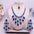 Turquoise designer premium festive wear necklace set