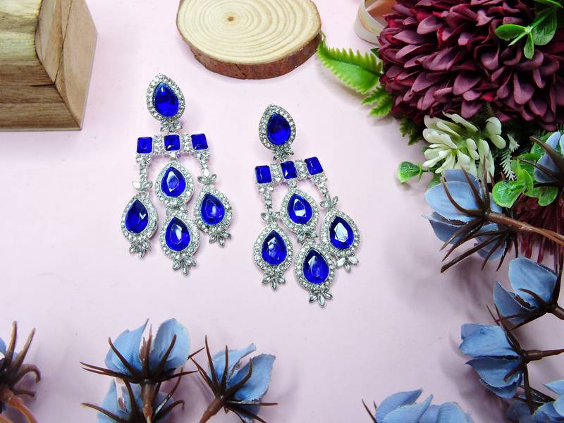 Turquoise designer premium festive wear necklace set