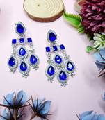 Turquoise designer premium festive wear earrings