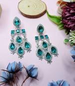 Turquoise designer premium festive wear earrings