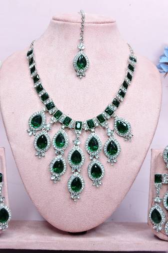 Turquoise designer premium festive wear necklace set