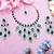 Turquoise designer premium festive wear necklace set