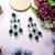 Turquoise designer premium festive wear earrings