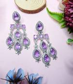Purple designer premium festive wear earrings