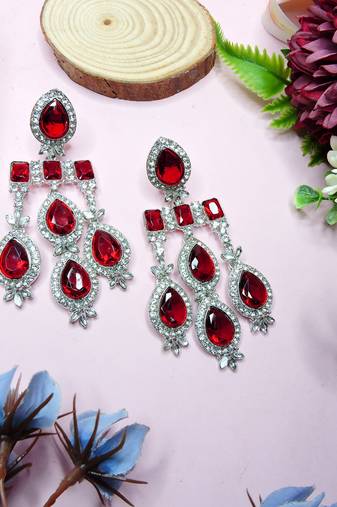 Maroon designer premium festive wear earrings