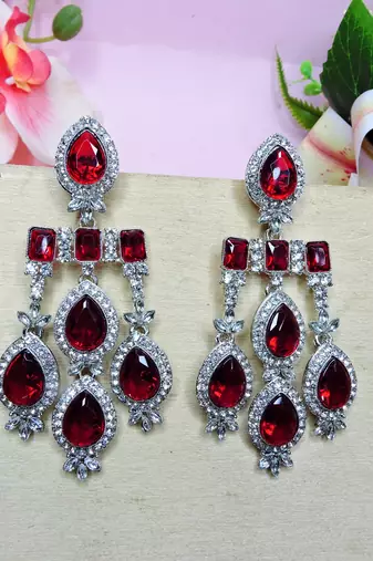 Maroon designer premium festive wear earrings