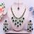 Green designer premium festive wear necklace set