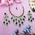 Green designer premium festive wear necklace set