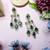 Green designer premium festive wear earrings