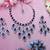 Blue designer premium festive wear necklace set