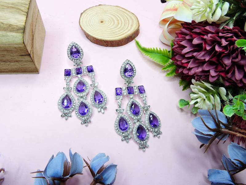 Blue designer premium festive wear necklace set