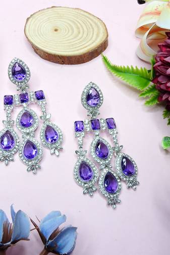 Blue designer premium festive wear earrings