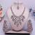 Pink designer premium festive wear necklace set