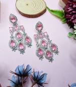 Pink designer premium festive wear earrings