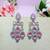 Pink designer premium festive wear earrings