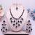 Purple designer premium festive wear necklace set