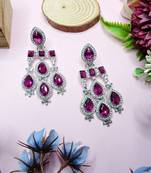 Purple designer premium festive wear earrings