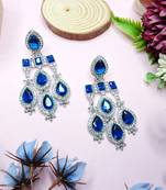 Turquoise designer premium festive wear earrings