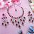 Pink designer premium festive wear necklace set
