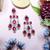 Pink designer premium festive wear necklace set