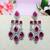 Pink designer premium festive wear necklace set