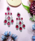 Pink designer premium festive wear earrings