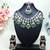 Green designer premium festive wear necklace set