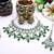 Green designer premium festive wear necklace set