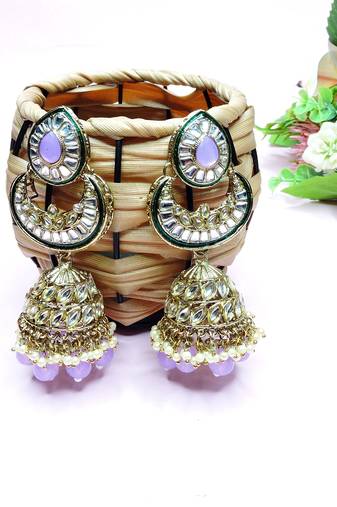 Purple designer premium festive wear earrings