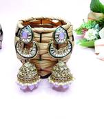 Purple designer premium festive wear earrings