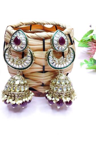 Maroon designer premium festive wear necklace set