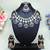 Blue designer premium festive wear necklace set