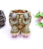 Pink designer premium festive wear earrings