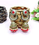 Red designer premium festive wear earrings